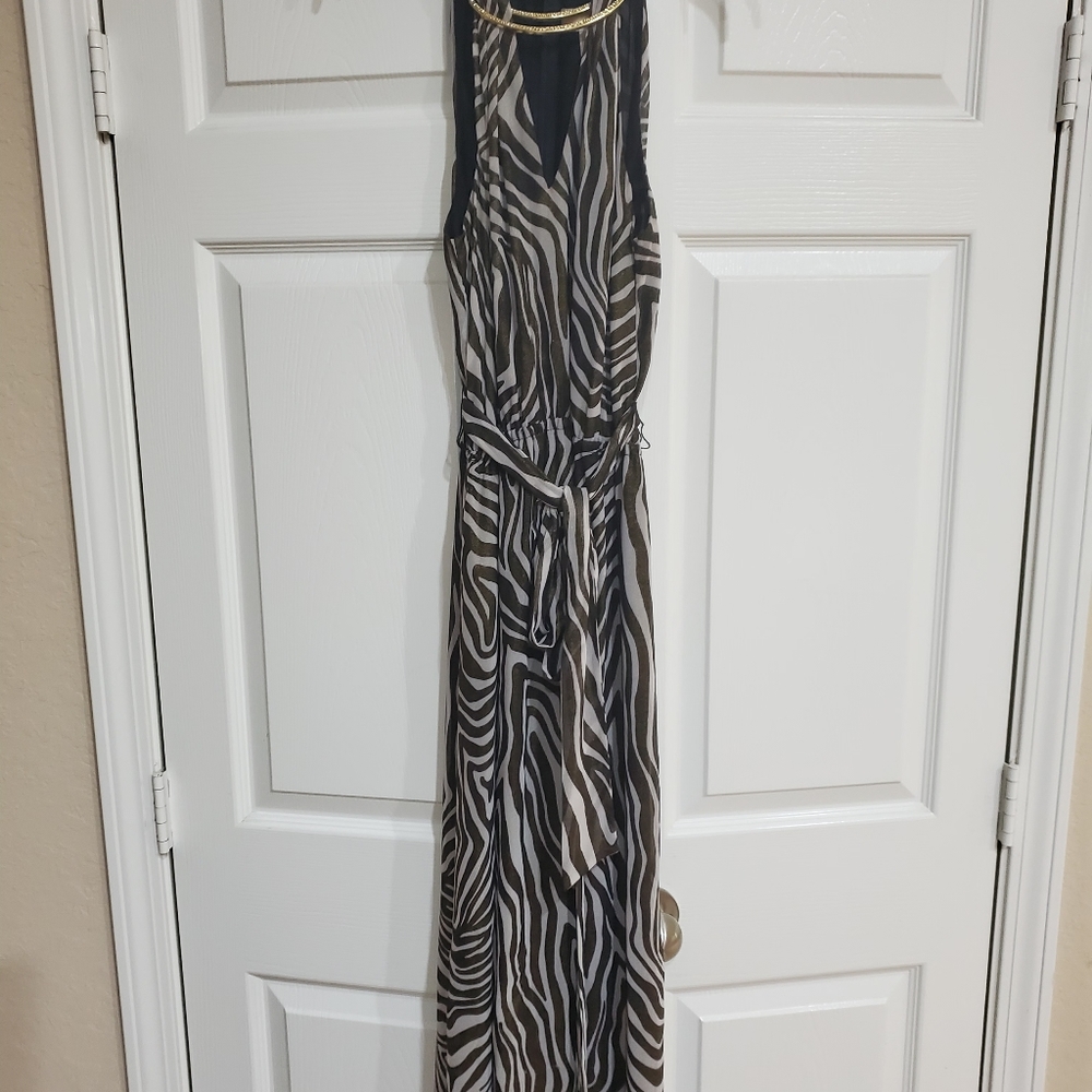 Stunning Michael Kors Zebra gold maxi dress